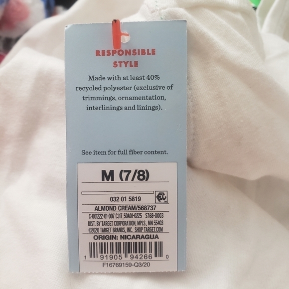 NWT Cat & Jack Penguin Christmas Tree T-Shirt White Long Sleeve Girl's Med 7/8 - Picture 3 of 3